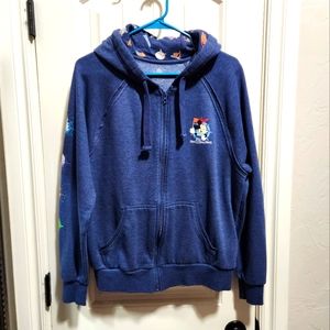 Disney World icons zip up sweater Large